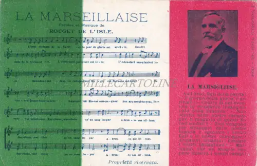 FRANKREICH - La Marseillaise, Paroles et Musique de Rouget de l'Isle