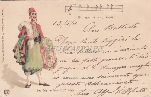 FRANKREICH - Le Cris de Paris 6 2e Série - Un beau ta-pis Mos-sé! 1901