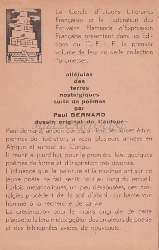 FRANKREICH - Paul Bernard, Les Editions du C. E. L. F.