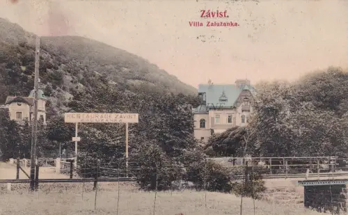 TSCHECHISCHE REPUBLIK - Závist - Villa Zaluzanka 1905 Postkarte