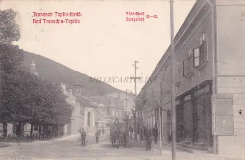 SLOWAKEI - Trenčianske Teplice Trencsén Teplic - Tükörfürdő 1909 Postkarte