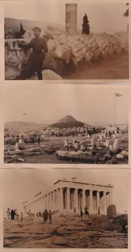 WWII - German Occupation of Greece, Athens 194x Parthenon 6 Ita Photo Postcards