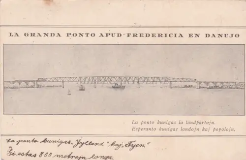 DÄNEMARK - La Granda Ponto Apud Fredericia en Danujo - Esperanto 1948