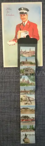 DÄNEMARK - Hilsen fra Kobenhavn - Mail Carrier - Leporello 1955