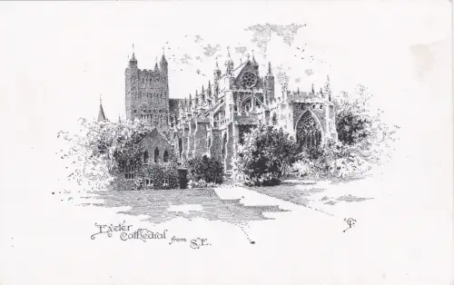 ENGLAND - Exeter, Kathedrale aus S.E., Postkarte