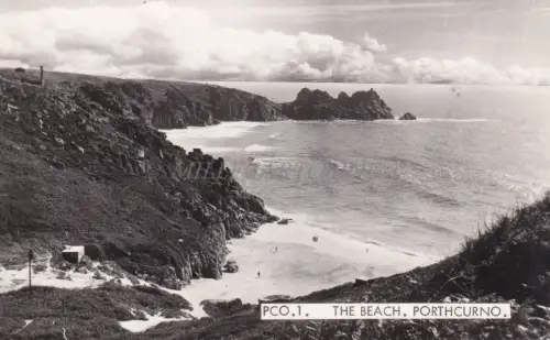ENGLAND - Porthcurno, The Beach, Postkarte