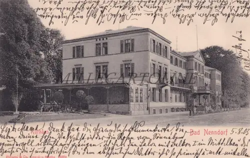 DEUTSCHLAND - Bad Nenndorf, Kurhaus, Postkarte 1903