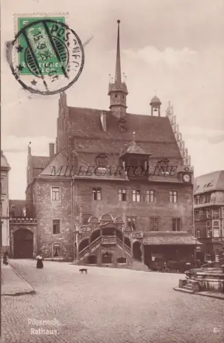 DEUTSCHLAND - Pößneck, Rathhaus, Foto Postkarte 1925