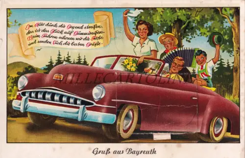 DEUTSCHLAND - Bayreuth, Gruss aus, Leporello Postkarte 1961