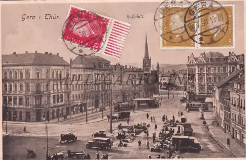 DEUTSCHLAND - Gera, Rossplatz, Postkarte 1930