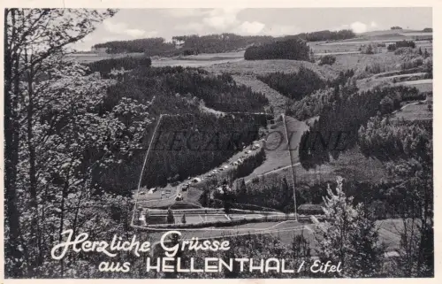 DEUTSCHLAND - Hellenthal / Eifel, Herzliche Grusse., Leporello Postkarte 1957
