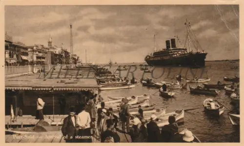 ÄGYPTEN - Port Said, Ankunft eines Dampfers