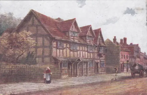ENGLAND - Stratford on Avon, Shakespeares Geburtshaus, Postkarte