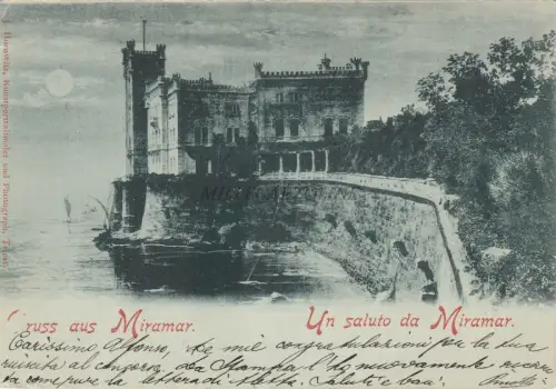 TRIEST - Gruss aus Miramar Un Saluto da Miramare 1899 Ed.J.Horowitz