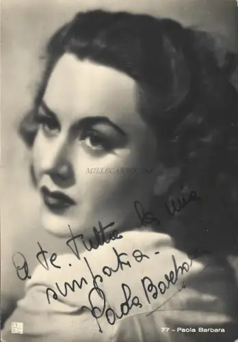 KINO - Schauspielerin Paolo Barbara Proto 1943 Foto mit Autogramm