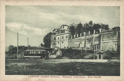 LANUVIO (Castelli Romani) - Straßenbahnhaltestelle - Villa Sforza - Postkarte