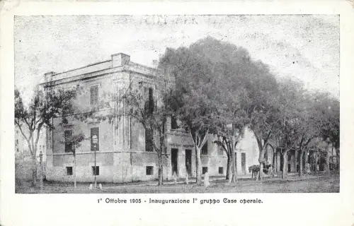 ROM - Einweihung I. Gruppe Arbeiterhäuser Ass.Luigi Luzzatti 1905 Postkarte