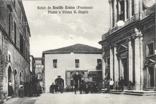 BOVILLE ERNICA - Grüße - Piazza e Chiesa S.Angelo - Postkarte Ed.Santoloci