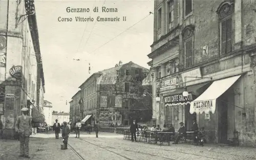 GENZANO DI ROMA - Corso Vittorio Emanuele II - Postkarte Ed.Caracuzzo