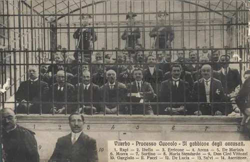 VITERBO - Kochprozess - Die Gabione der Angeklagten 1911 Postkarte
