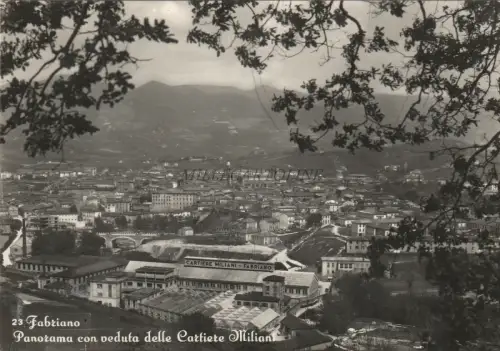 FABRIANO - Panorama mit Blick auf die Mailänder Papierfabriken 1959