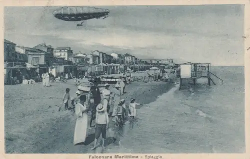 FALCONARA MARITTIMA - Strand und Luftschiff 1922