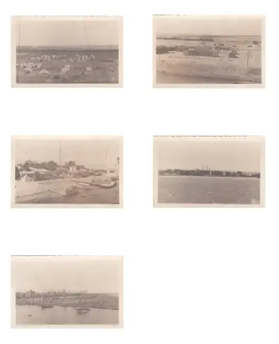 ÄGYPTEN - Pont Said Suezkanal 1943 - 5 Fotos