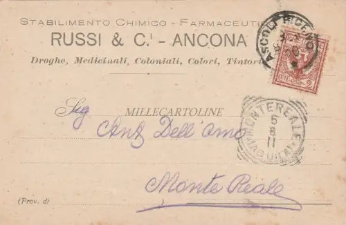 ANCONA - Russisches Pharmazeutisches Chemisches Werk & C 1911 Ettore Volterra