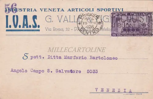 PADOVA - Industria Veneta Articoli Sportivi I.V.A.S. 1926 G. Valle