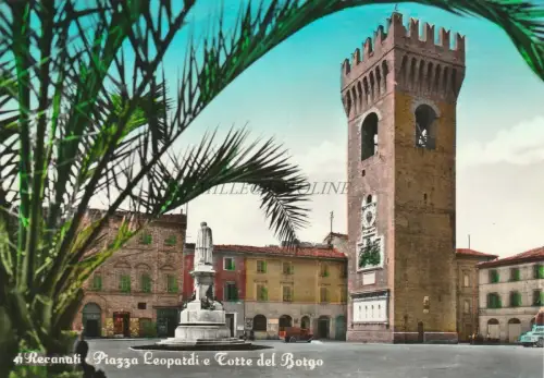 RECANATI - Piazza Leopardi e Torre del Borgo