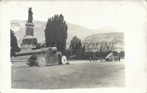 TRENTO - Artilleriekanonen auf der Piazza Dante WWI Fotokarte