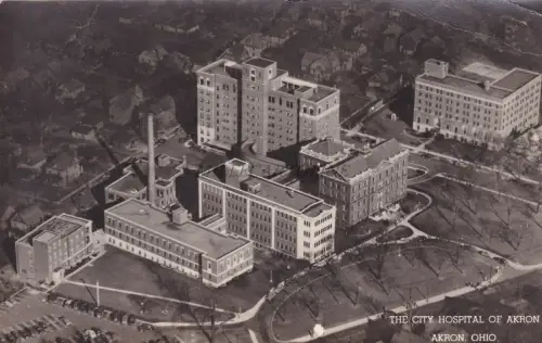 OHIO - Akron - Das Stadtkrankenhaus - Fotopostkarte