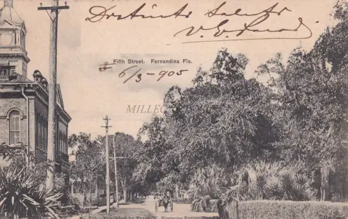 FLORIDA - Fernandina - Fifth Street 1905 Postkarte Ed.Simmons