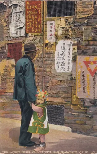 KALIFORNIEN - San Francisco - Chinatown, Die neuesten Nachrichten 1929 Postkarte