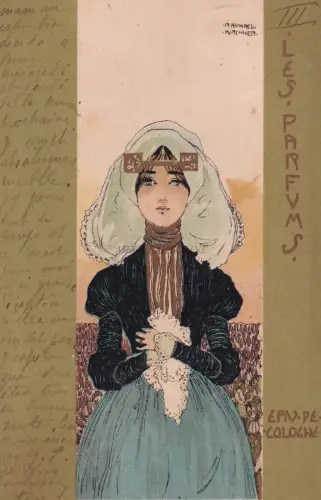 RAPHAEL KIRCHNER - Les Parfums, Eau de Cologne - Woman 1901 Postkarte