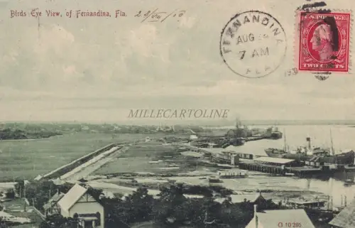 FLORIDA - Fernandina - Vogelperspektive 1910 Postkarte Ed.Simmons