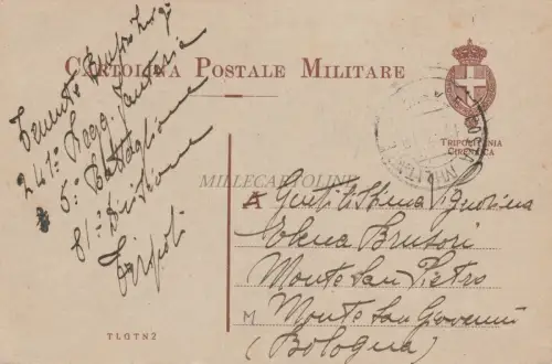 LIBYEN - Franchise Tripolitanien Kyrenaika 1919 PM 241 Infanterieregiment