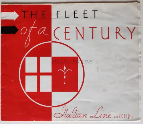 NAVIGATION - Cosulich Italian Line 1932 The Fleet of a Century - US Brochure