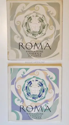 NGI Navigazione Generale Italiana 1926 SS Roma 2 Booklet Italian & French Ed.