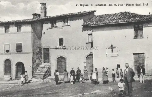 VILLA BIGIONI DI LEONESSA - Piazza degli Eroi - Postkarte Ed.Palla