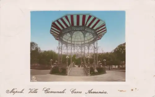 NEAPEL - Villa Comunale, Cassa Harmonica 1912 Fotokarte