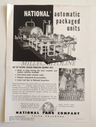 NATIONAL SUPPLY COMPANY TULSA OKLAHOMA - Automatic Packaged Units