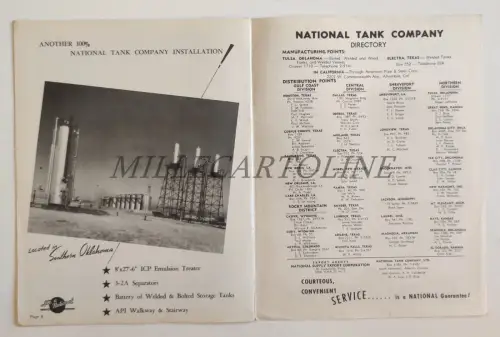 NATIONAL SUPPLY COMPANY TULSA OKLAHOMA - Tank Topics 1949
