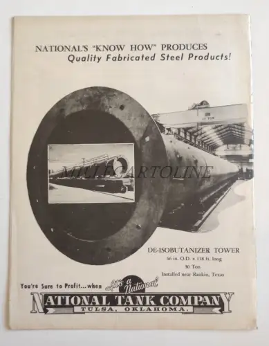 NATIONAL SUPPLY COMPANY TULSA OKLAHOMA - Tank Topics 1949