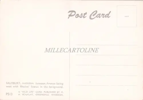 SÜDAFRIKA - Rhodesien, 3 Postkarten A.Bourlay