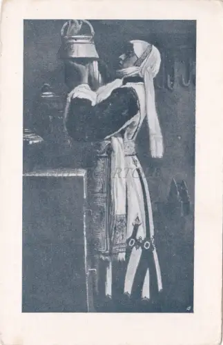 NORDMAZEDONIEN - Tracht der Bäuerinnen der Region Skopje, Postkarte