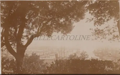 GENUA - Blick auf den Hafen, Foto Postkarte Cioni 1907