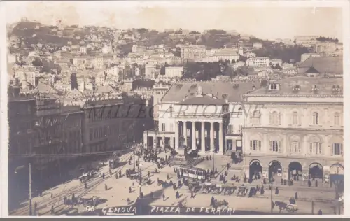 GENUA - Piazza De Ferrari, Foto Postkarte Eisen