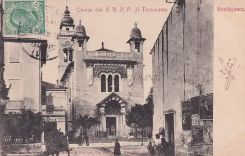 BORDIGHERA - Chiesa dei R.R.P.P. di Terrasanta 1907 Postkarte