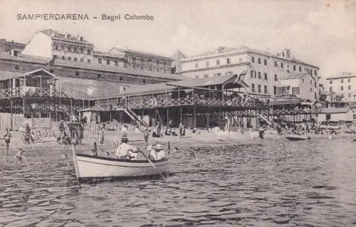 GENUA - Sampierdarena - Bagni Colombo - Postkarte